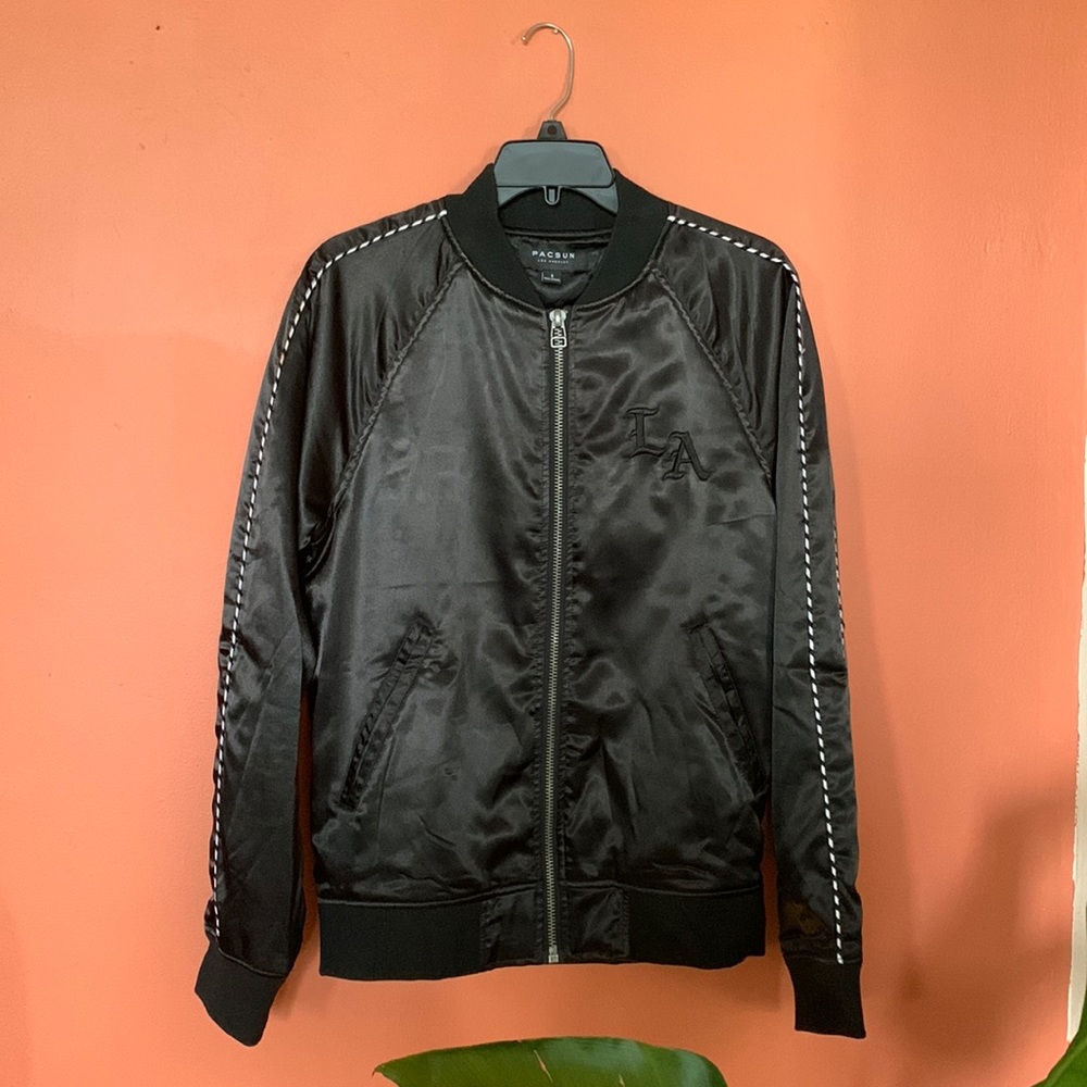 Black Pacsun Bomber Jacket